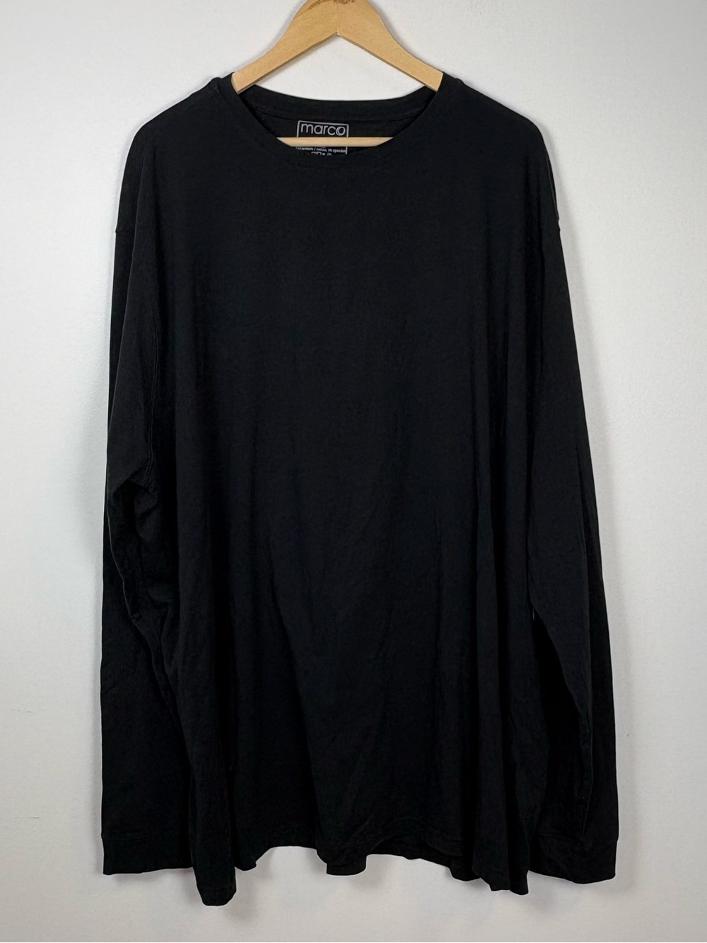 Marco Men’s Crew Neck Long Sleeve Shirts Set of 2 Black & Gray Size 4XB
